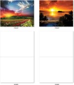 The Best Card Company - 20 Landscape Nature Note Cards Blank (4 x 5.12 Inch) (10 Designs, 2 Each) - Moonshine AM7169OCB-B2x10 - Image 8